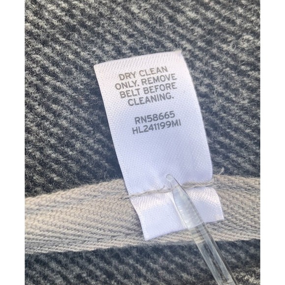 Trouve Womens XS/S Light Gray Belted Vest Mid-length Wool Blend - Picture 6 of 10